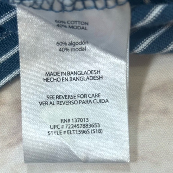 Eddie Bauer White and Blue Short Sleeve Relaxed T-Shirt. Size XXL - Picture 5 of 5